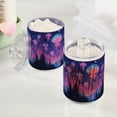 thumbnail image 2 of Yayeee 4 Pack Qtip Holder Bathroom Cotton Swab Canister with Lid Clear Dispenser Set, Neon Jellyfish, 2 of 6