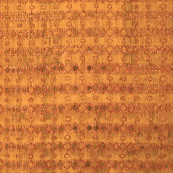 Ahgly Company Indoor Square Abstract Orange Contemporary Area Rugs, 7' Square
