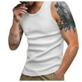thumbnail image 2 of Workout Tank Tops Men Lightweight Breathable Slim Fit Ribbed Knit Y Back Muscle Sleeveless Shirt Athletic Gym Tanks, 2 of 7