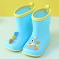 thumbnail image 2 of Otqutp Toddler Slip On Rain Boots Kids Boys Girls Cute Cartoon Easy-on Lightweight Waterproof Easy On Garden Boots, 2 of 4