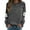 Grey, variant on XIAONU Sweatshirts For Womens Halloween Cute Ghost Long Sleeve Printed Tops Pleasure Baggy Crewneck Pullover Sweatshirt
