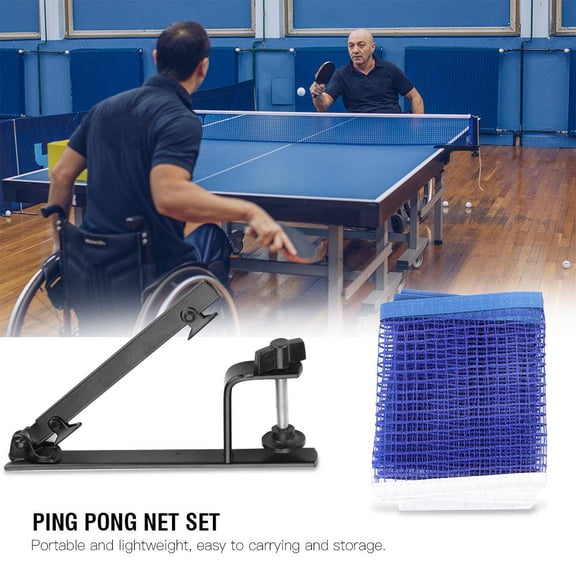 Tebru Portable Table Tennis Net with Metal Clamp Posts Ping Pong Set Accessory,Table Tennis Net, Ping Pong Accessory