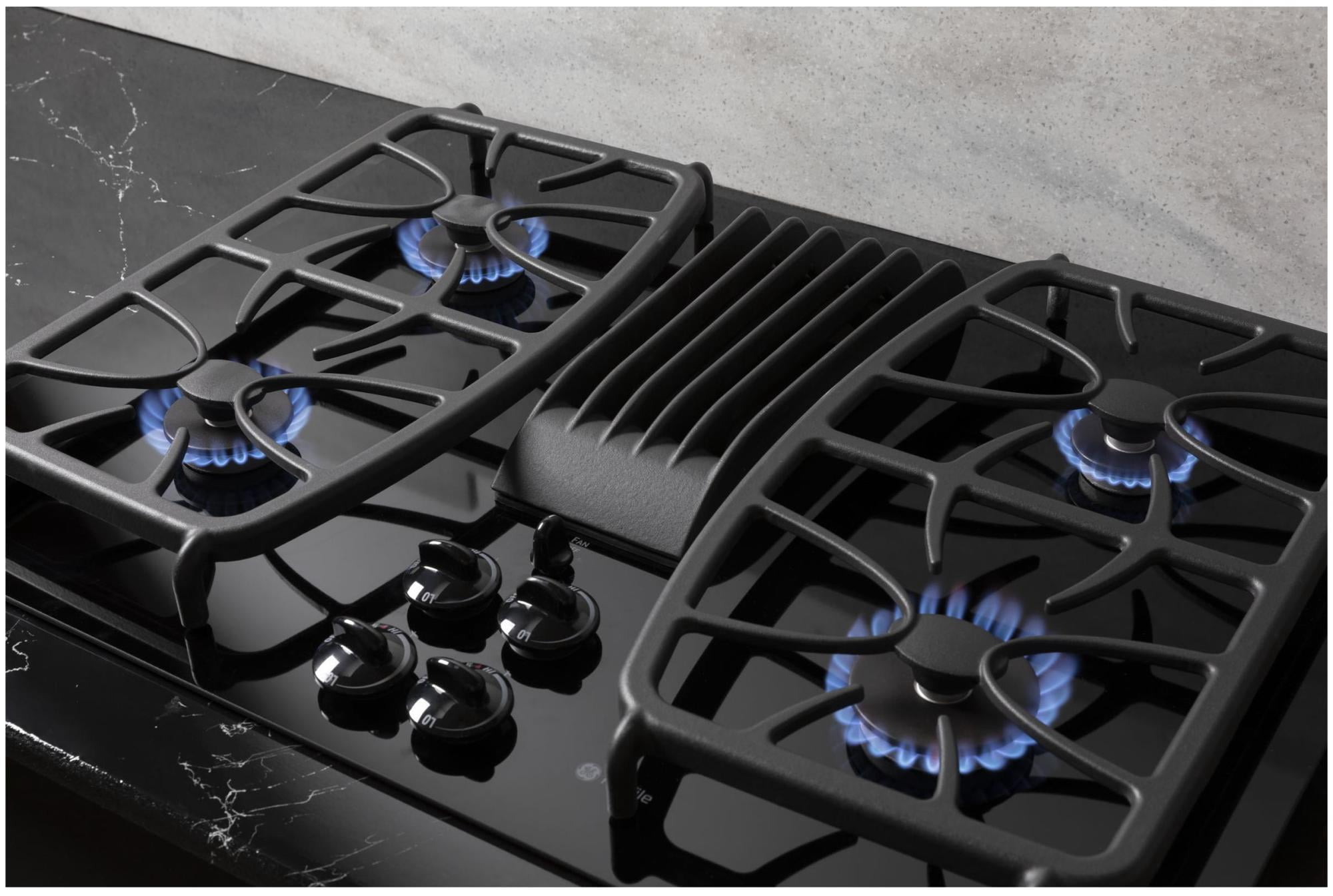 PGP9830DRBB 30" Gas Downdraft Cooktop w/ 4 Burners