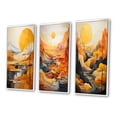 thumbnail image 3 of Designart "Bold horizon Canyon Desert X" Landscape & Nature Framed Wall Art Set Of 3 - Yellow Canyon Frame Canvas Set For Living Room Decor, 3 of 7
