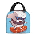 thumbnail image 1 of Disketp Sushi Salmon Surfing for Insulated Lunch Bag for Women and Men, Perfect for Work, Hiking, Picnic, 1 of 8