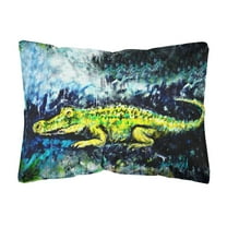 Carolines Treasures MW1233PW1216 Sneaky Alligator Fabric Decorative Pillow  12H x16W multicolor
