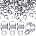 thumbnail image 1 of Joez Wonderful - 100 abalorio de eslabones de fianza, abalorio espaciras de columna de aleación hipoalergénicas, abalorio de tubo conector de plata para hacer joyas, pulseras, collares, accesorios, 1 of 3