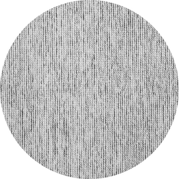 Ahgly Company Indoor Round Abstract Gray Contemporary Area Rugs, 8' Round
