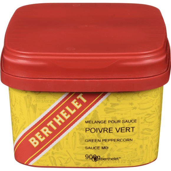 Berthelet Green Peppercorn Sauce Mix, Professional French-Style Gourmet Sauce Base, 900g (31.7 oz), High-Yield Speed-Scratch Culinary Solution