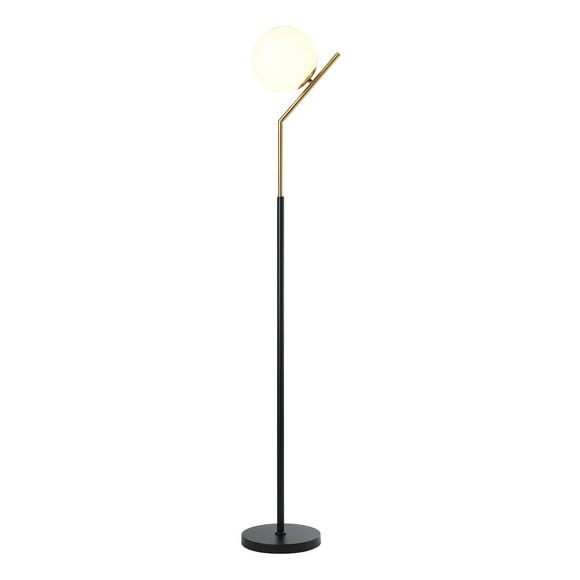 Modern Floor Lamp with Frosted Glass Shade for Bedroom Living Room Office & More
