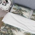 thumbnail image 4 of Designart "Inked Chinese Landscapes I" Green Chinese Bedding Covert Set - Oriental Bed Set With 2 Shams, 4 of 5