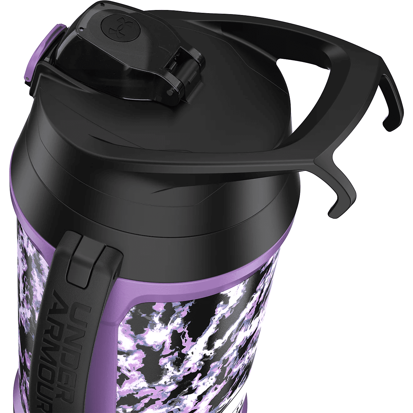 Under Armour Playmaker Jug 64 Oz. Water Bottle, Purple Dyed Map