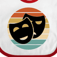thumbnail image 4 of Inktastic Theater Masks Acting Retro Sunset Boys or Girls Baby Bib, 4 of 4