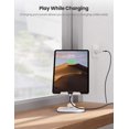 thumbnail image 4 of CPDD Support de Tablette Réglable Compatible avec iPad 7e Génération, iPad Air Mini 5 4 3 2, Samsung Galaxy Tab, Nintendo Switch, Liseuse, Blanc Blanc, 4 of 7