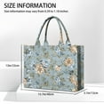 thumbnail image 3 of Large Capacity Tote Bag,Pioneer Flower Floral Print Pattern Handbag Fashion Luxury Tote Bag,15.7"x13"x 5.1" Inches,Laptop Compatible, 3 of 6