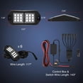 thumbnail image 2 of Kit de luces LED RGB para rocas Nilight, 6 piezas, gran angular, Bluetooth, 2 of 9