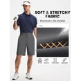thumbnail image 3 of MASKERT Men's Golf Shorts 9 Inch, Quick Dry Stretch Casual Shorts with UPF 50+ Sun Protection, Lightweight Outdoor Athletic Shorts with Zipper Pocket for Golf Hiking, 3 of 9