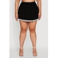 thumbnail image 3 of Womens Plus Size High Waisted Varsity Stripe Pleated Skort, 3 of 5