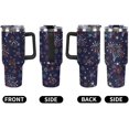 thumbnail image 3 of Doodle Fireworks Stars Tumbler with Lid And Straw 40oz Holiday Colorful Stainless Steel Cup Insulated, Large Capacity Car Cup, Leakproof Travel Tumbler Coffee Mug with Handle, 3 of 6