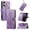 Purple, variant on Butterfly Embossed Wallet Case for iPhone 16e/17e, PU Leather Flip Cover with Card Holder, Kickstand & Lanyard, Shockproof,,Black,For iPhone 16e/17e