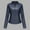 Dark Blue, variant on Women's Faux Leather Jackets Plus Size Jacket Motorcycle Outerwear Stand Collar Casual Coat For Everyday Wear