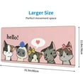 thumbnail image 3 of Cat Pink White Gaming Mouse Pad Cute Large Extended Funny Office Long Desk Mat XXL on Top of Desks for Keyboard and Mouse 31.5 X 11.8 in, 3 of 6