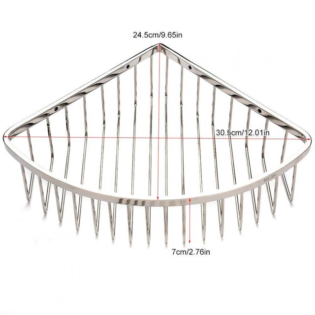 Cesta De Esquina De Ducha Con Soporte Para Baño, Estante De Esquina De Ducha, Baño De Acero Inoxidable Para El Hogar