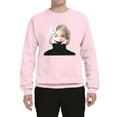 thumbnail image 2 of Wild Bobby, Hip Marilyn Monroe Portrait Classic Beauty Pose, Famous People, Unisex Crewneck Graphic Sweatshirt, Light Pink, X-Large, 2 of 4
