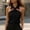 Black, variant on Women Tie Neck Halter Sleeveless Shirt Bow Tie Top Off Shoulder Casual Pullover