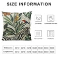 thumbnail image 6 of Acheng Tropic Exotic Trees And Animals Throw Pillow Cover，Parrot Zebra Monkey Tree Bird Flower Leaf Plant Summer Square Throw Pillow Cases，Throw Cushion Covers For Couch Sofa Bedroom,2 pcs White, 6 of 6