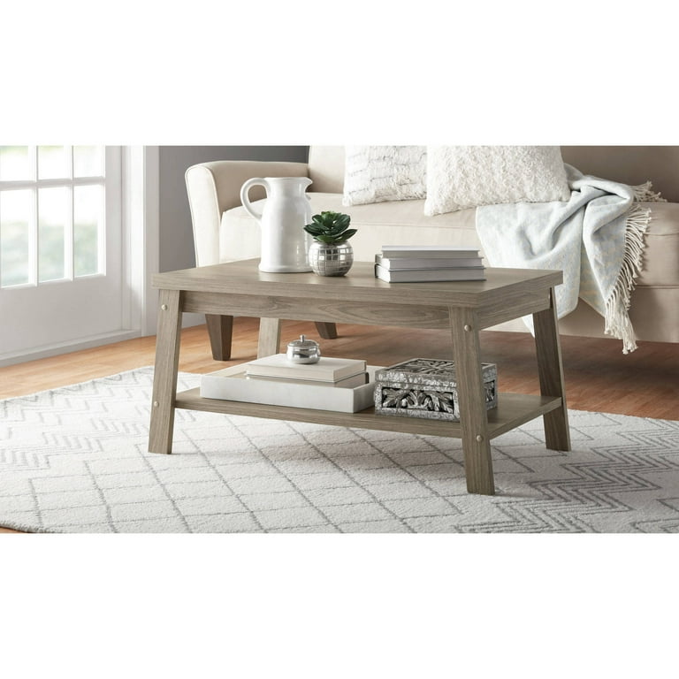 Mainstays Logan Coffee Table Rustic Oak Finish