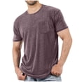 thumbnail image 2 of Kalauyu Mens T-Shirts Short Sleeve Cotton Summer Pocket Tee Shirt Casual Crew Neck Tops Moisture Wicking Breathable Soft Basic T Shirts, 2 of 6