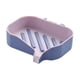 thumbnail image 2 of Preciosa jabonera con soporte para jabón de drenaje, fácil limpieza, bandeja para jabón seco, caja de jabón, jabón portátil de gran capacidad (blanco y rosa), 2 of 5