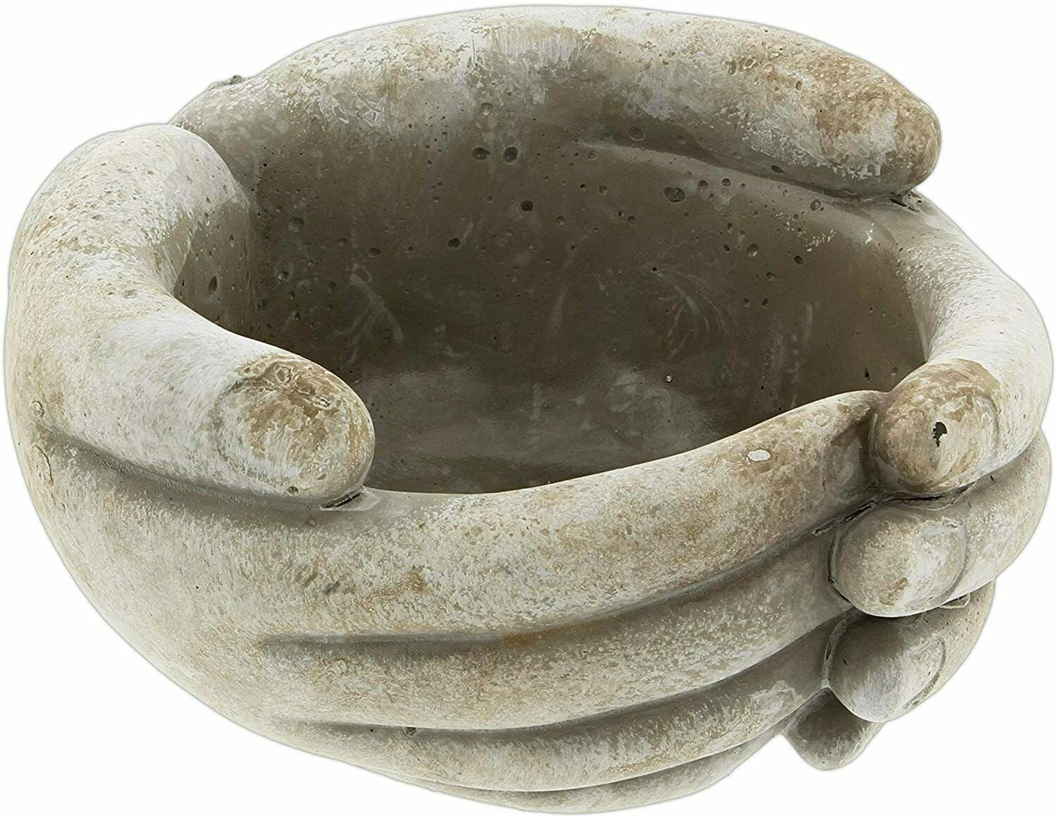 CUPPED HANDS Cement Planter Pot, 5.5" x 5" x 3", by MayRich - Walmart.com