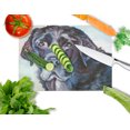 thumbnail image 2 of Carolines Treasures 7419LCB Black Labrador Face Glass Cutting Board - Large, 2 of 2