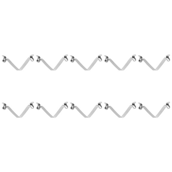 Uxcell 10pcs Double Button Kayak Paddle Snap Spring Clip 39mmx5.9mm V Shaped Hollow Lift Telescopic Locking Pole Clips