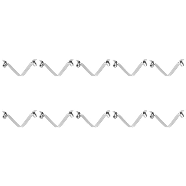 Unique Bargains 10pcs Double Button Kayak Paddle Snap Spring Clip 39mmx5.9mm V Shaped Hollow Lift Telescopic Locking Pole Clips
