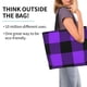 thumbnail image 2 of Disketp Purple Buffalo Plaid Bolsa Tote Estampada para Mujer, Bolso de Hombro y de Mano para Compras y Viajes, 2 of 8
