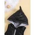 thumbnail image 6 of Girls Winter Warm Vest Coat Sleeveless Hooded Cartoon Dinosaur Zipper Outerwear, 6 of 10