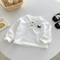 thumbnail image 2 of Polo Shirt Boys Long Sleeve Boys White Button down Shirt Boys Fall Shirts Baby 9-12 Months Shirts Boys, 2 of 4