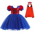 thumbnail image 1 of Spider Girls Princess Dress Halloween Super Hero Cosplay Fancy Costume with Accessories, 1 of 7