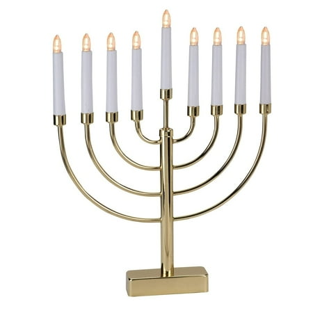 - Gift Mark 8 Branch Decorative Traditional Handmade Keepsake Menorah with Brass Plated Finish