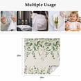 thumbnail image 5 of Sage Green Eucalyptus Cloth Napkins, Farmhouse Weeping Leaves Linen Washable and Reusable Dinner Napkins Set of 8, Table Napkin for Kitchen Party Birthday Wedding Hotel Housewarming 20"x20", 5 of 9