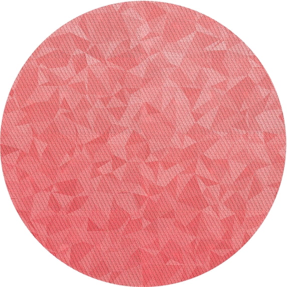 Ahgly Company Machine Washable Indoor Round Transitional Fire Engine Red Area Rugs, 4' Round