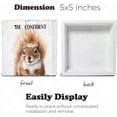 thumbnail image 3 of Be Confident Squirrel Decorative Wooden Box Sign Motivational Home Office Desk White Decor Inspirational Sign for Kids Bedroom Decor Woodland Animal Wood Plaque Block Sign 5x5 In, 3 of 5
