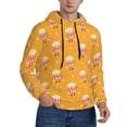 thumbnail image 2 of Kdxio Cute Popcorn Print Mens Casual Hooded Collar Drawstring Hoodies Pullover Sweatshirts Casual Long Sleeve Shirts-Medium, 2 of 7