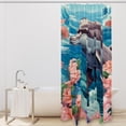 thumbnail image 2 of Dolphin Waterproof Bathroom Curtains Shower Curtain Set with Hook - Printed Curtain Sets for Bathroom Decoration, 2 of 5