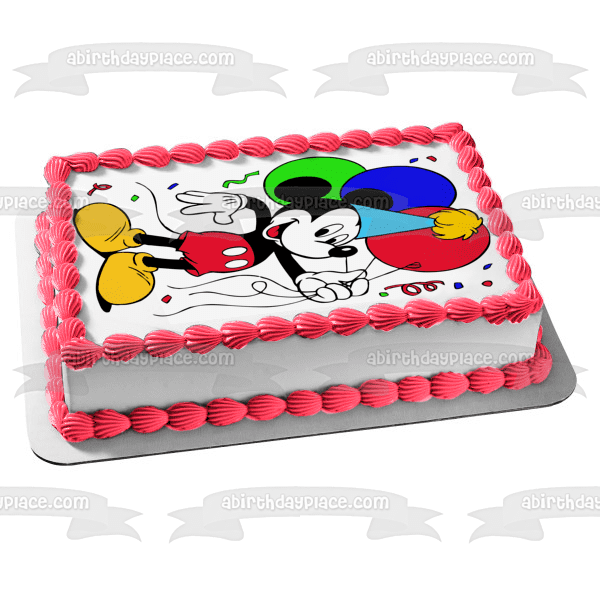 EDIBLE MICKY MOUSE SET edible WAFER CARD cup cake stand up toppers birthday cake 