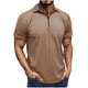 thumbnail image 1 of Blusa de Manga Corta para Hombre Bloque Botones de Color Turndown Collar Superior, Mezcla Transpirable de Rayón Poliéster para Al Aire Libre, 1 of 7