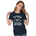 thumbnail image 3 of Us Air Force USAF Power Wings Logo Women's T Shirt Ladies Tee Brisco Brands S, 3 of 5